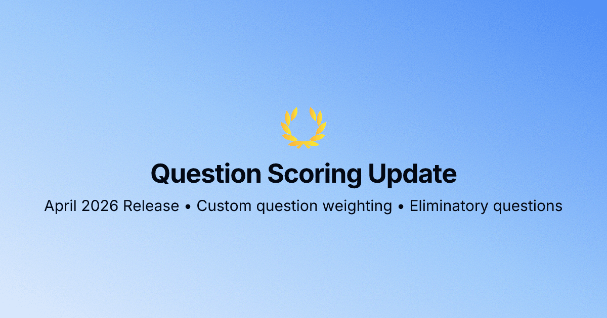 Question Scoring Update: April 2026 Release